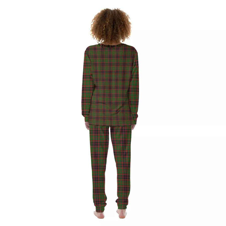 Scottish Buchan Modern Clan Tartan Pajama Set Women Back Side Tartan Plaid