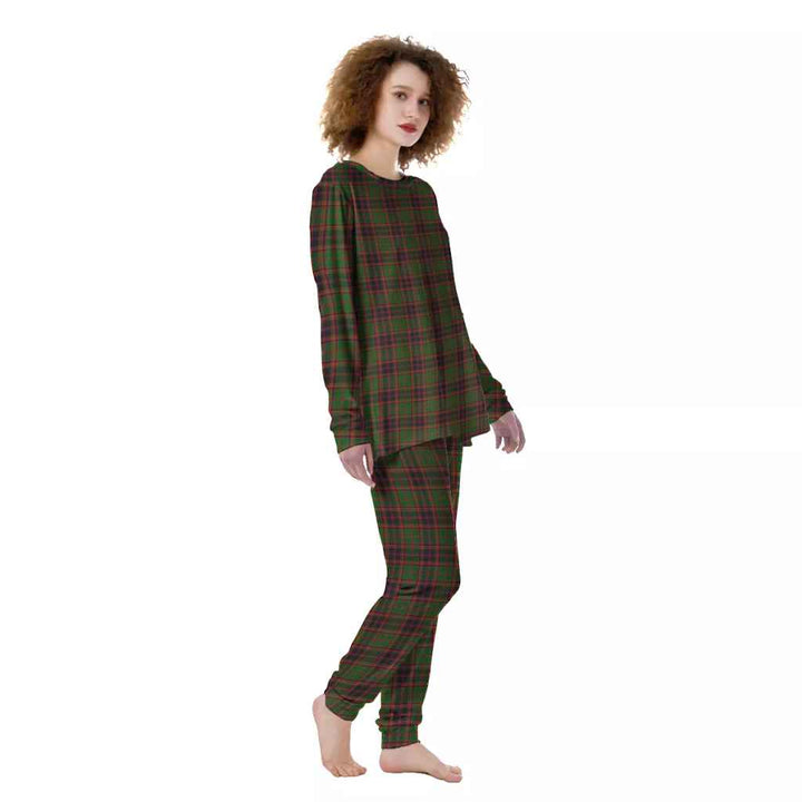 Scottish Buchan Modern Clan Tartan Pajama Set Women Front Side Tartan Plaid