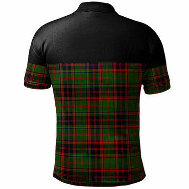 Scottish Buchan Modern Clan Tartan Polo Shirt - Horizontal Style Back Side Tartan Plaid