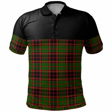 Scottish Buchan Modern Clan Tartan Polo Shirt - Horizontal Style Front Side Tartan Plaid