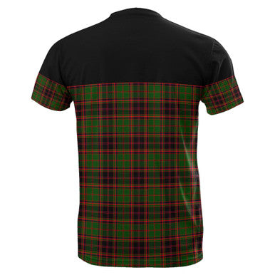 Scottish Buchan Modern Clan Tartan T-Shirt Horizontal Style Back Side Tartan Plaid