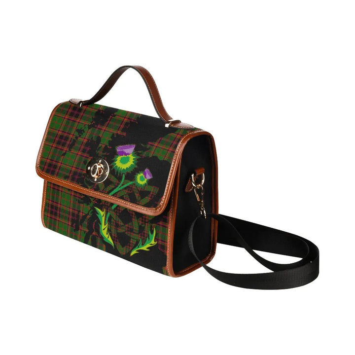 Scottish Buchan Modern Clan Tartan Waterproof Canvas Bag With Thistle Tartan Plaid 4