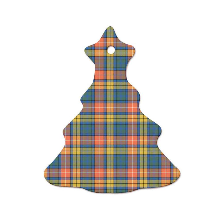 Scottish Buchanan Ancient Clan Tartan Ceramic Ornament  Tree Shape Tartan Plaid