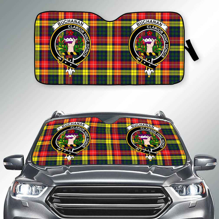 Scottish Buchanan Clan Crest Tartan Car Windshield Sun Shade Tartan Plaid 2