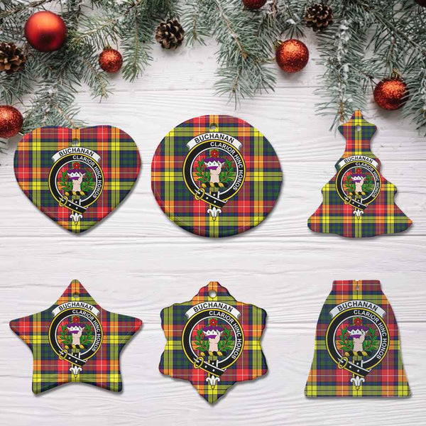 Scottish Buchanan Clan Crest Tartan Ceramic Ornament All Tartan Plaid