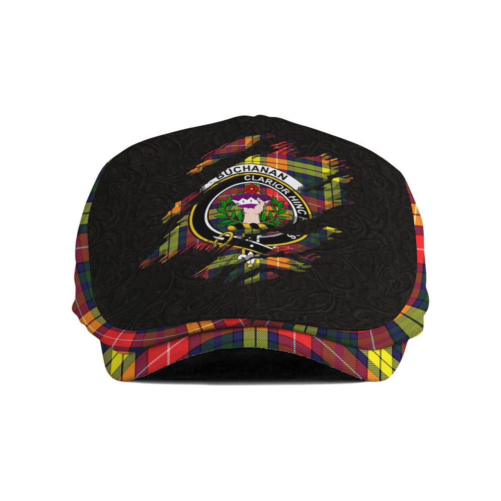 Scottish Buchanan Clan Badge Tartan Flat Cap - Scratch Style ...