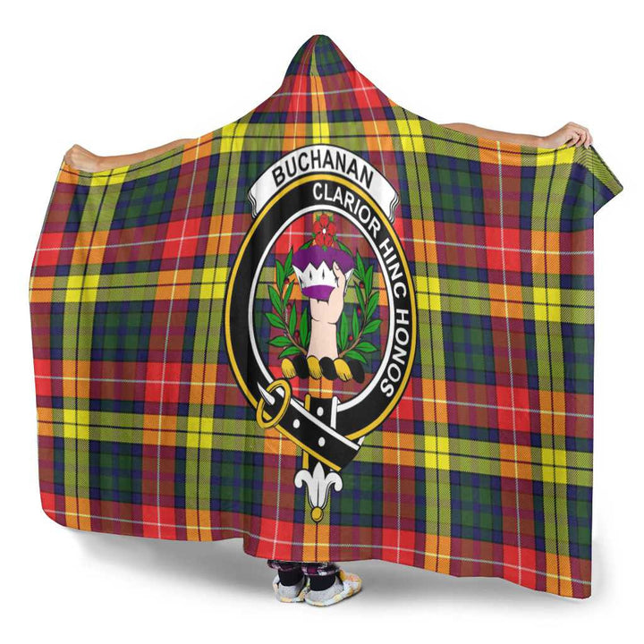 Scottish Buchanan Clan Crest Tartan Hooded Blanket Tartan Plaid 3