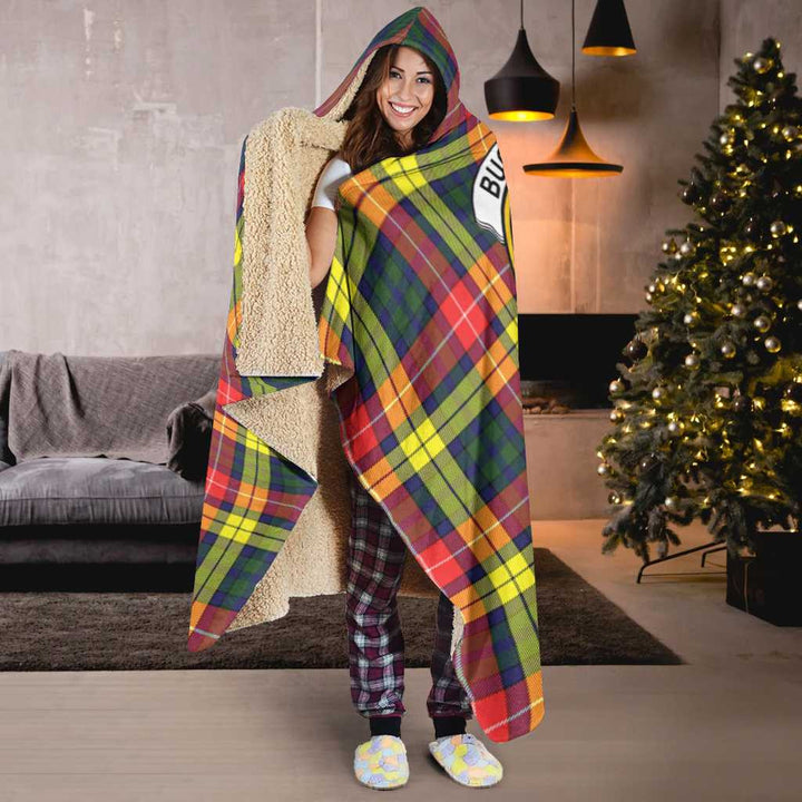 Scottish Buchanan Clan Crest Tartan Hooded Blanket Tartan Plaid 6