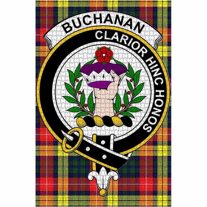 Scottish Buchanan Clan Crest Tartan Jigsaw Puzzle 1