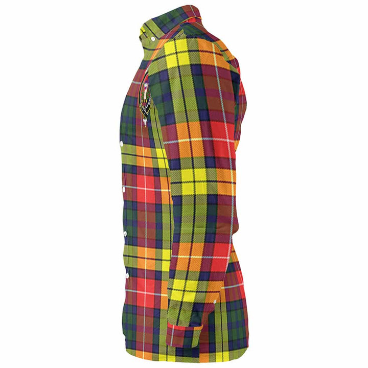 Scottish Buchanan Clan Crest Tartan Long Sleeve Shirt Tartan Plaid