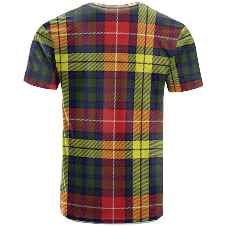 Scottish Buchanan Clan Crest Tartan T-Shirt Back Side Tartan Plaid