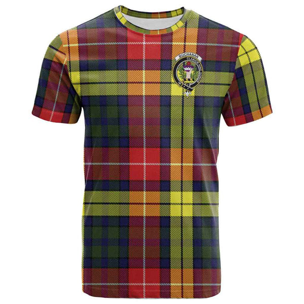 Scottish Buchanan Clan Crest Tartan T-Shirt Front Side Tartan Plaid