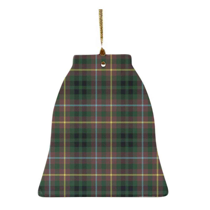 Scottish Buchanan Hunting Clan Tartan Ceramic Ornament Bell Shape Tartan Plaid