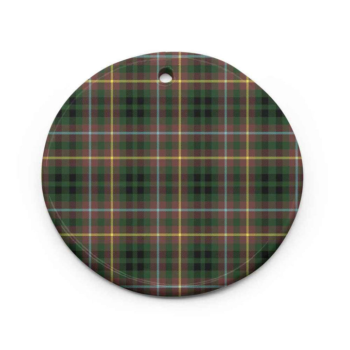Scottish Buchanan Hunting Clan Tartan Ceramic Ornament Circle Shape Tartan Plaid