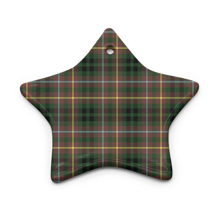 Scottish Buchanan Hunting Clan Tartan Ceramic Ornament Star Shape Tartan Plaid