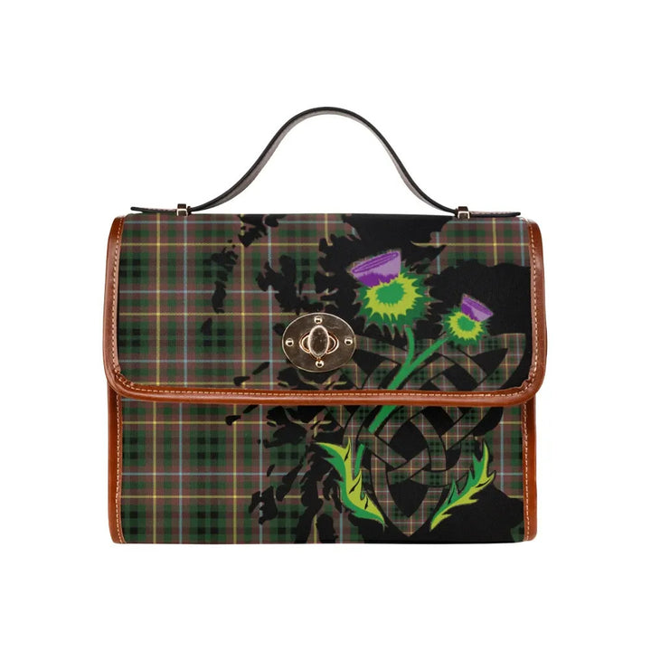 Scottish Buchanan Hunting Clan Tartan Waterproof Canvas Bag With Thistle Tartan Plaid 1