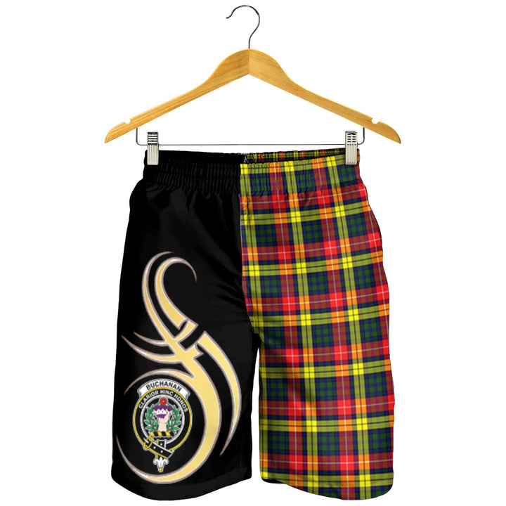 Scottish Buchanan Modern Clan Crest Tartan Believe in Me Men's Shorts
