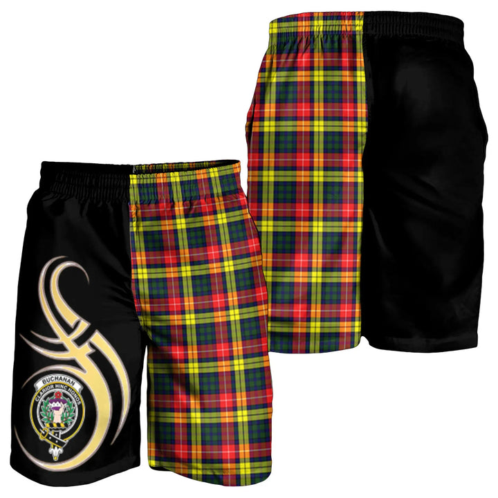 Scottish Buchanan Modern Clan Crest Tartan Believe in Me Men's Shorts