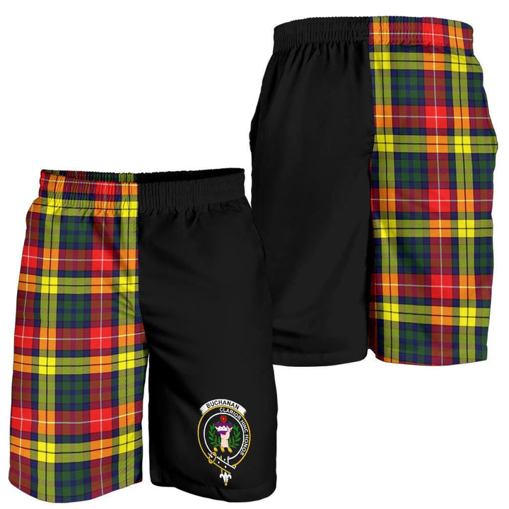 Scottish Buchanan Modern Clan Crest Tartan Half of Me Men's Shorts