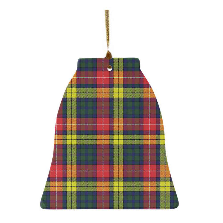 Scottish Buchanan Modern Clan Tartan Ceramic Ornament Bell Shape Tartan Plaid