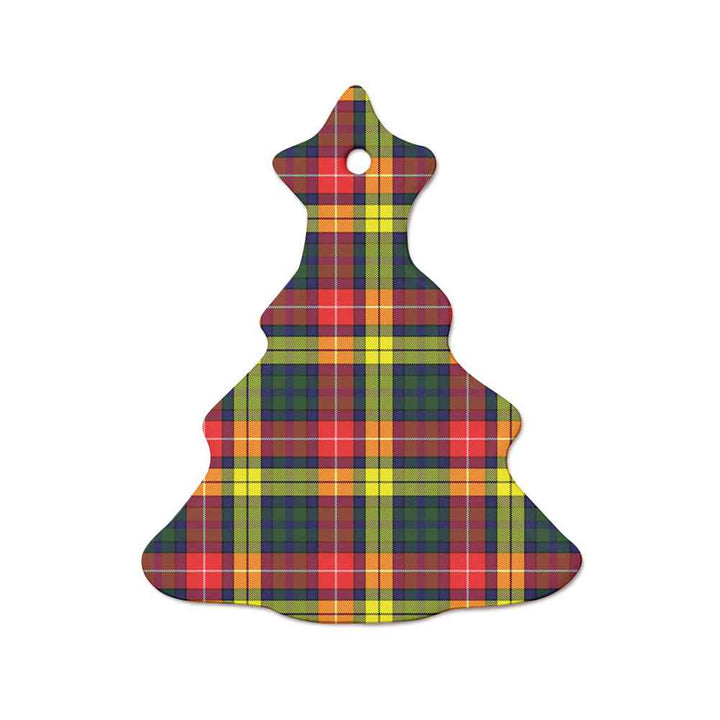 Scottish Buchanan Modern Clan Tartan Ceramic Ornament  Tree Shape Tartan Plaid