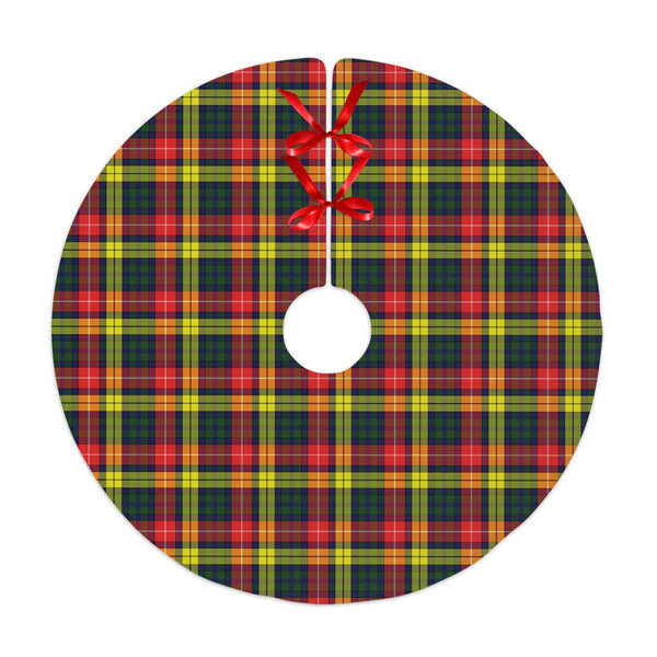 Scottish Buchanan Modern Clan Tartan Christmas Tree Skirt No Tassels 1 Tartan Plaid