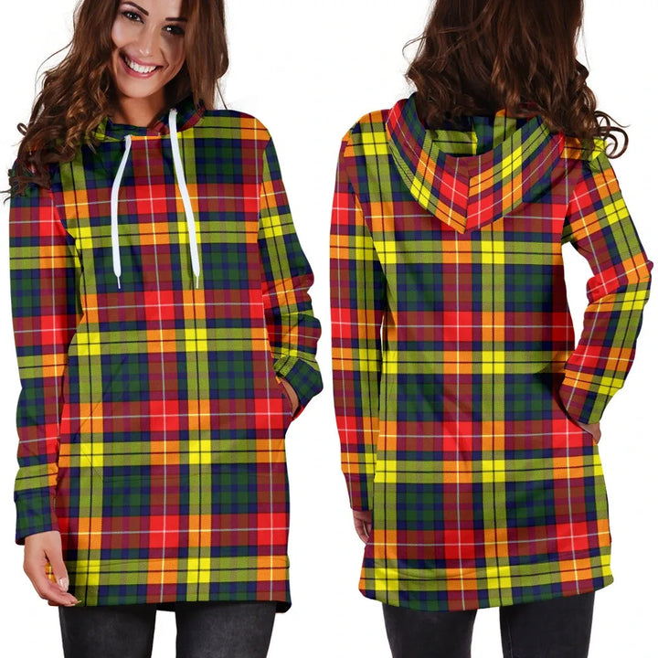 Scottish Buchanan Modern Clan Tartan Hoodie Dress
