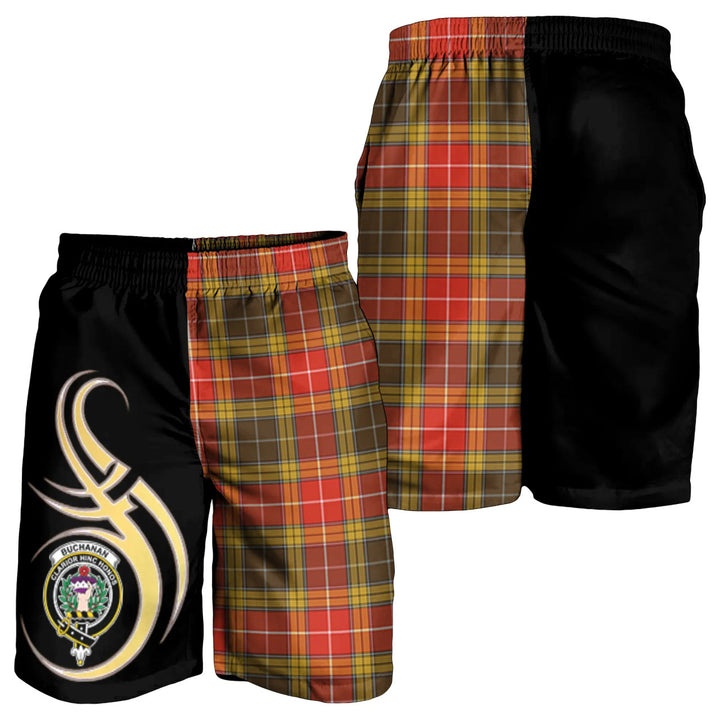 Scottish Buchanan Old Set Weathered Clan Crest Tartan Believe in Me Men's Shorts