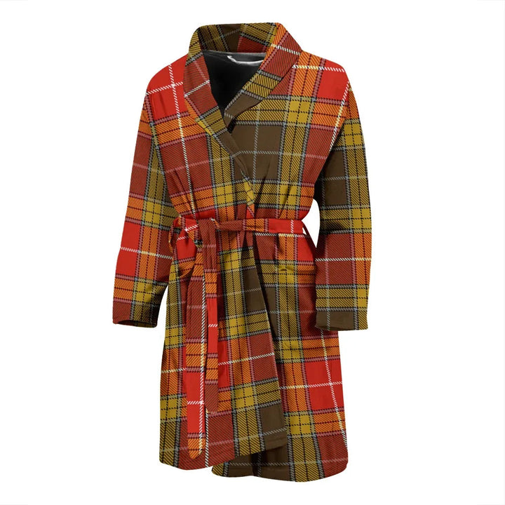 Scottish Buchanan Old Set Weathered Clan Tartan Bathrobe 2
