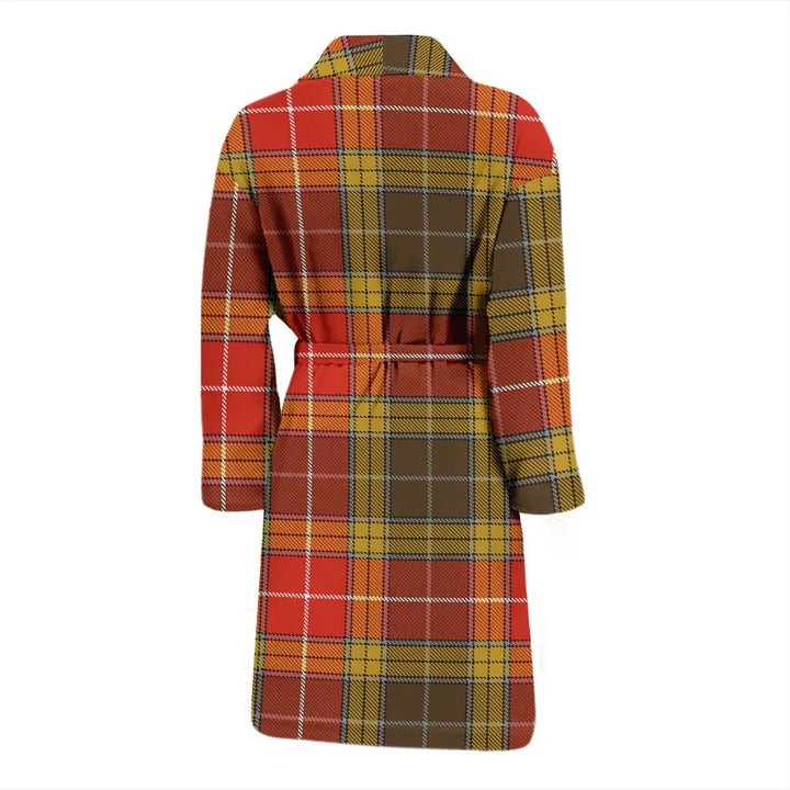 Scottish Buchanan Old Set Weathered Clan Tartan Bathrobe 1
