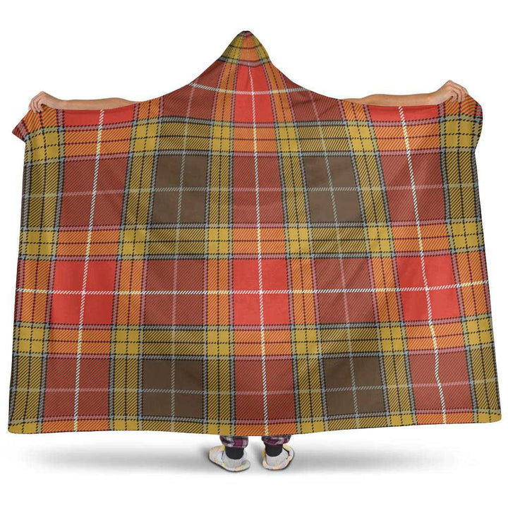 Scottish Buchanan Old Set Weathered Clan Tartan Hooded Blanket Tartan Plaid 1