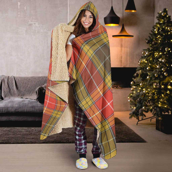 Scottish Buchanan Old Set Weathered Clan Tartan Hooded Blanket Tartan Plaid 6