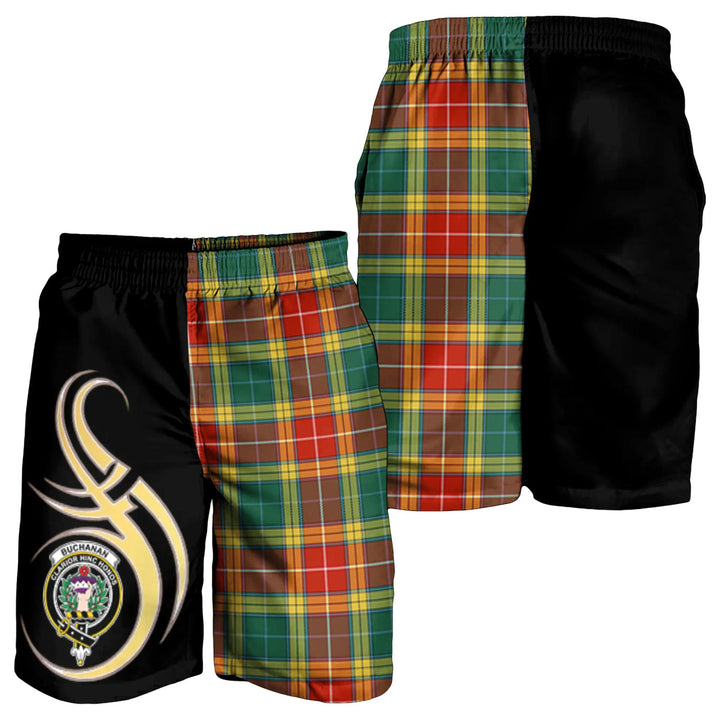 Scottish Buchanan Old Sett Clan Crest Tartan Believe in Me Men's Shorts