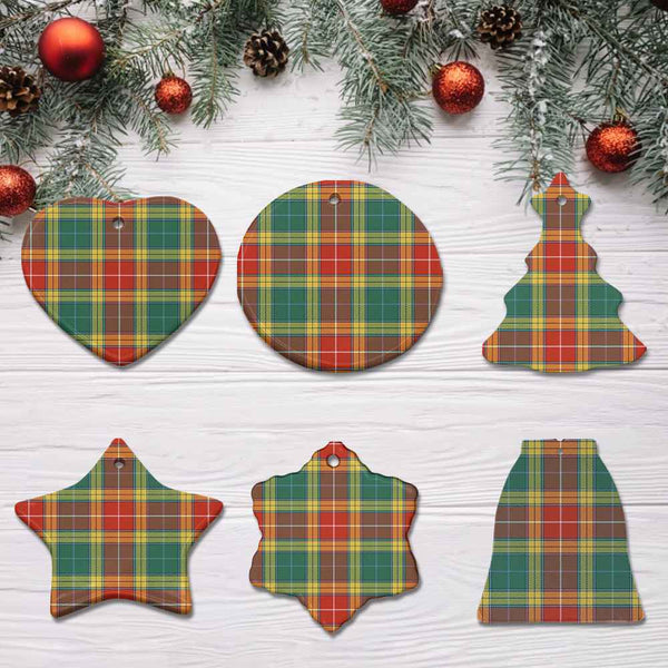 Scottish Buchanan Old Sett Clan Tartan Ceramic Ornament All Tartan Plaid