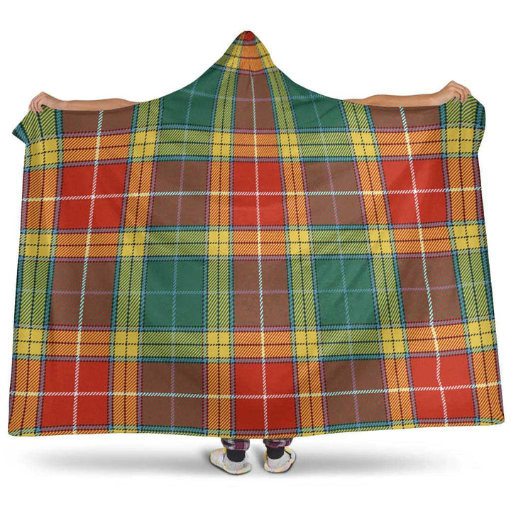 Scottish Buchanan Old Sett Clan Tartan Hooded Blanket Tartan Plaid 1