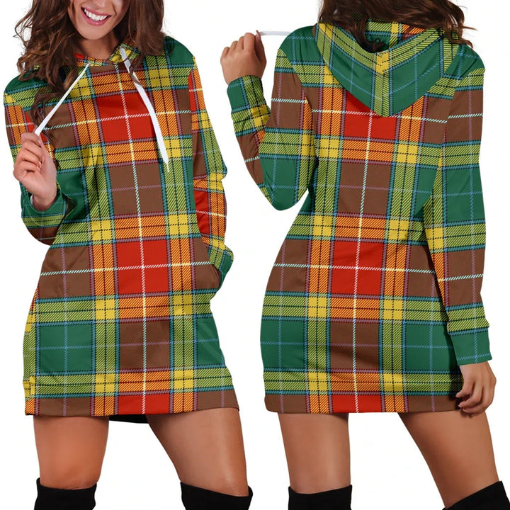 Scottish Buchanan Old Sett Clan Tartan Hoodie Dress