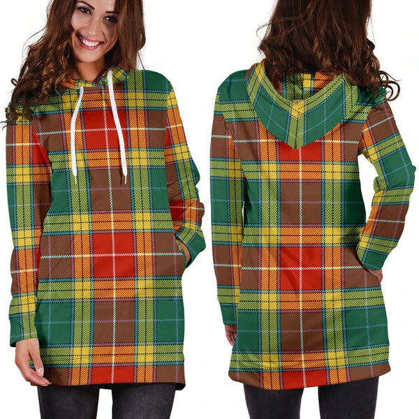 Scottish Buchanan Old Sett Clan Tartan Hoodie Dress