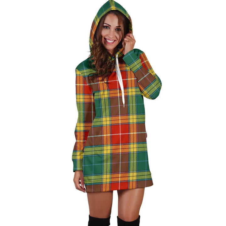 Scottish Buchanan Old Sett Clan Tartan Hoodie Dress