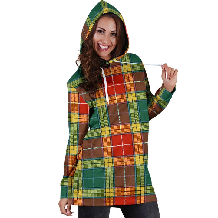 Scottish Buchanan Old Sett Clan Tartan Hoodie Dress