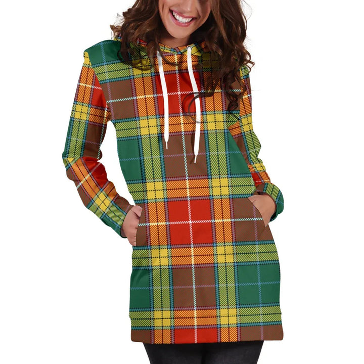 Scottish Buchanan Old Sett Clan Tartan Hoodie Dress