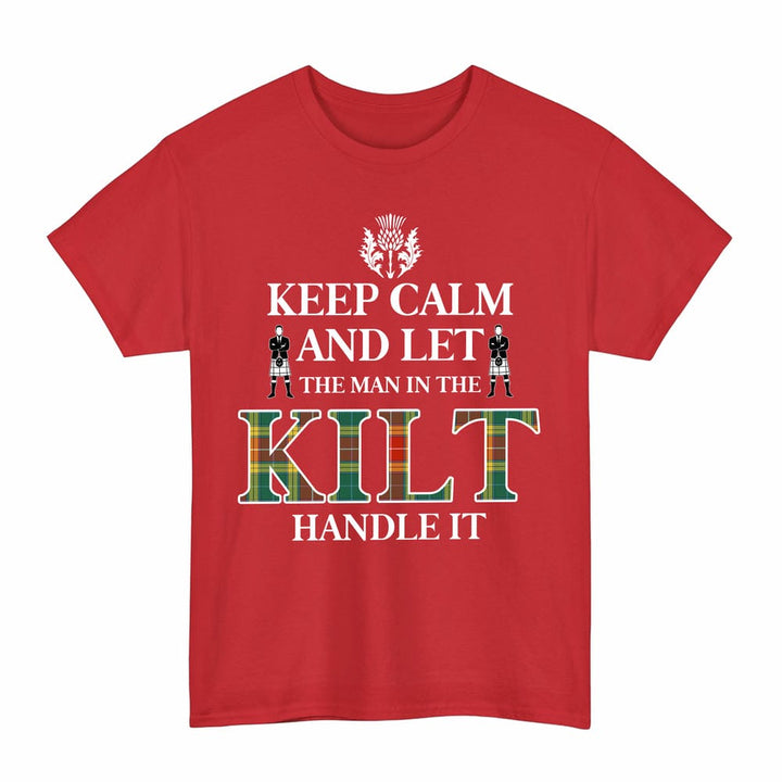 Scottish Buchanan Old Sett Clan Tartan T-Shirt - Keep Calm Tartan Plaid Red Color