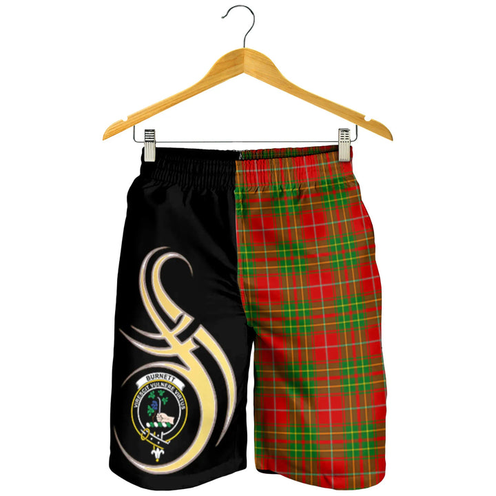 Scottish Burnett Ancient Clan Crest Tartan Believe in Me Men's Shorts