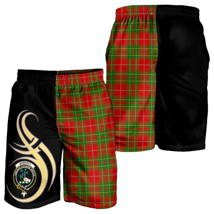 Scottish Burnett Ancient Clan Crest Tartan Believe in Me Men's Shorts