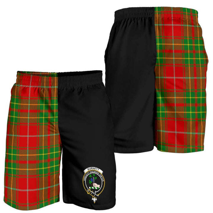 Scottish Burnett Ancient Clan Crest Tartan Half of Me Men's Shorts
