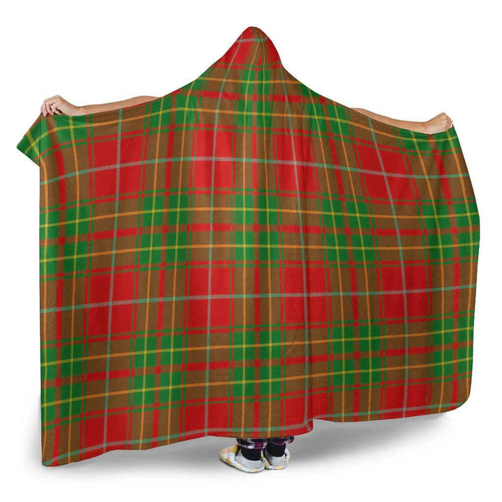 Scottish Burnett Ancient Clan Tartan Hooded Blanket Tartan Plaid 2