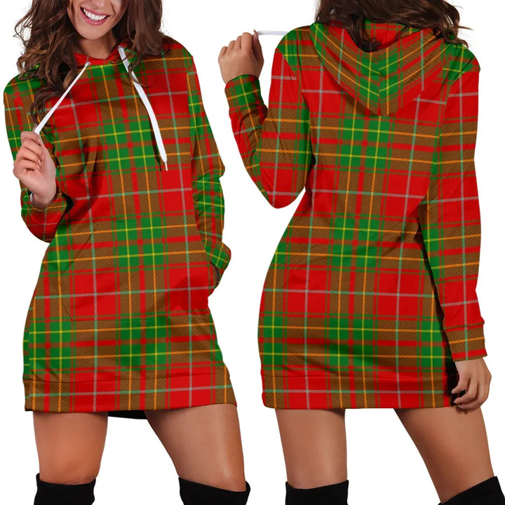 Scottish Burnett Ancient Clan Tartan Hoodie Dress