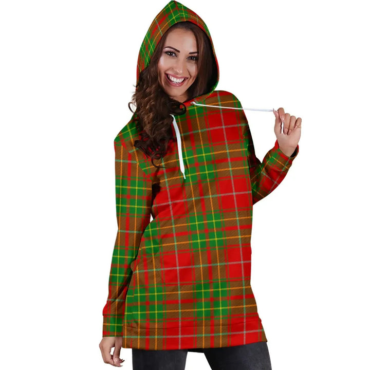 Scottish Burnett Ancient Clan Tartan Hoodie Dress