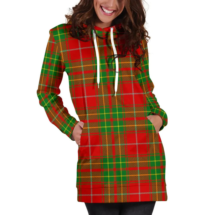 Scottish Burnett Ancient Clan Tartan Hoodie Dress