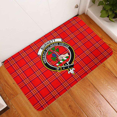 Scottish Burnett Clan Crest Tartan Door Mat Tartan Plaid 3