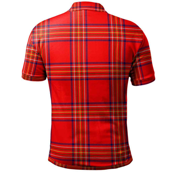 Scottish Burnett Clan Crest Tartan Polo Shirt Back Side Tartan Plaid